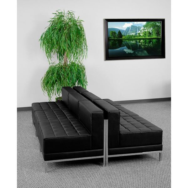 Hercules Imagination Series Black Leathersoft Lounge Set, 6 Pieces By Flash Furniture on Sale