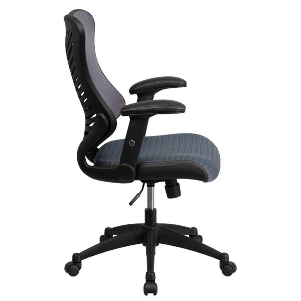 High Back Designer Gray Mesh Executive Swivel Ergonomic Office Chair With Adjustable Arms By Flash Furniture Hot on Sale - Image 2