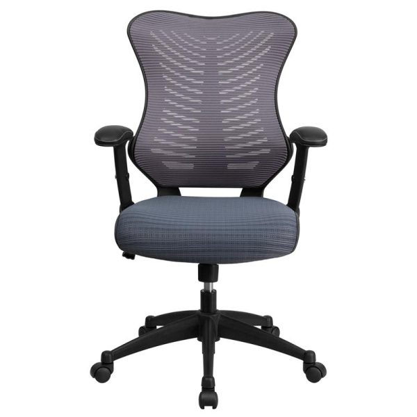 High Back Designer Gray Mesh Executive Swivel Ergonomic Office Chair With Adjustable Arms By Flash Furniture Hot on Sale - Image 4