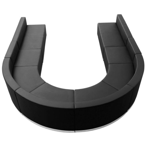 Hercules Alon Series Black Leathersoft Reception Configuration, 8 Pieces By Flash Furniture Online