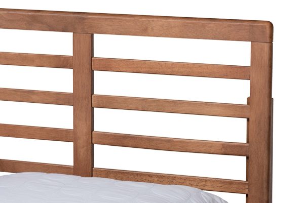 Baxton Studio Piera Modern and Contemporary Transitional Ash Walnut Brown Finished Wood Full Size 3-Drawer Platform Storage Bed For Discount - Image 5
