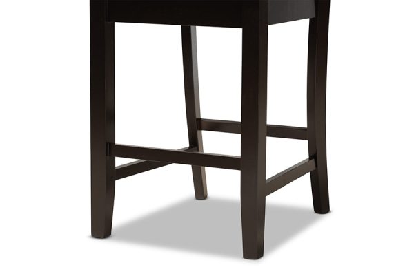 Baxton Studio Gervais Modern and Contemporary Transitional Sand Fabric Upholstered and Dark Brown Finished Wood 5-Piece Pub Set Discount - Image 4