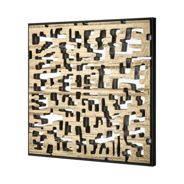 Mapped Dimensional Wall Art - Gold By ELK Online Sale - Image 2