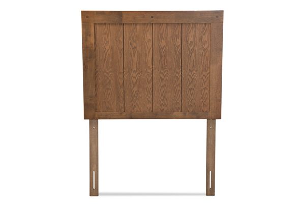 Baxton Studio Patwin Modern and Contemporary Transitional Ash Walnut Finished Wood Twin Size Headboard Cheap - Image 4