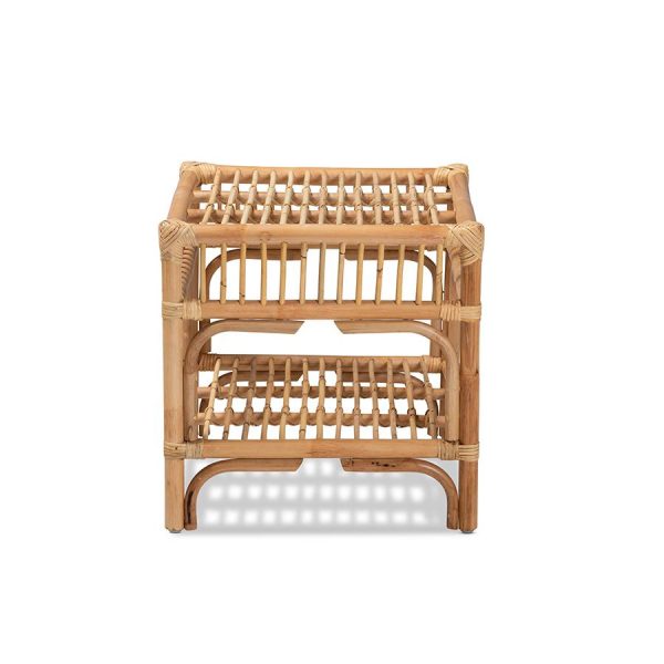 Baxton Studio Rose Modern Bohemian Natural Brown Rattan End Table For Cheap - Image 3