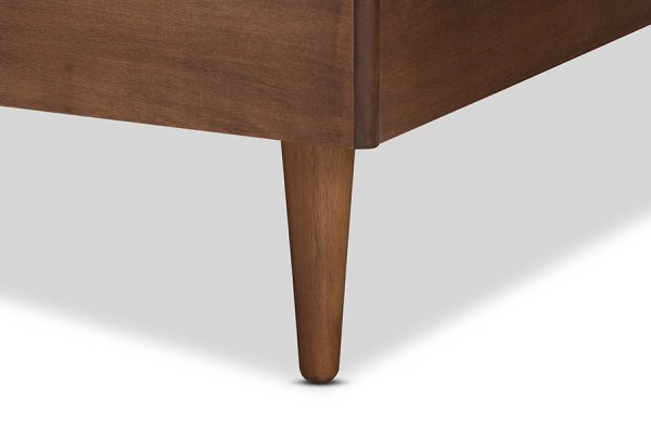 Baxton Studio Kioshi Mid-Century Modern Transitional Ash Walnut Finished Wood Full Size Platform Bed Online Sale - Image 4