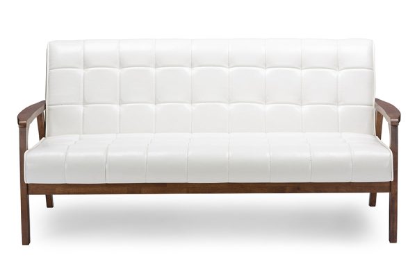 Baxton Studio Baxton Studio Mid-Century Masterpieces Sofa - White For Cheap - Image 2